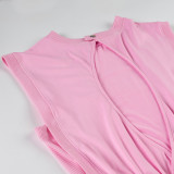 Women's Hollow Low Back Loose Sleeveless Casual Yoga Sports Jumpsuit