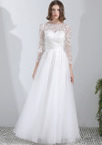 Luxury Embroidered Long Sleeve Bride Wedding Dress（Process Time Need 5-7 Days）