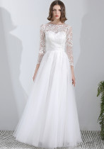 Luxury Embroidered Long Sleeve Bride Wedding Dress(Process Time Need 5-7 Days) Luxury Embroidered Long Sleeve Bride Wedding Dress(Process Time Need 5-7 Days)