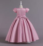 Girls' Dresses Children's Satin Embroidered Princess Dress