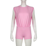 Women's Hollow Low Back Loose Sleeveless Casual Yoga Sports Jumpsuit