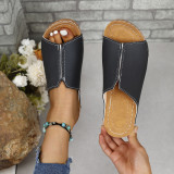 Wedge Heel Slippers Women's Thick-Soled Casual Sandals