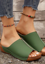 Wedge Heel Slippers Women's Thick-Soled Casual Sandals