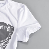 Women's Round Neck Fashion Print Sexy Slim Fit T-Shirt Tops