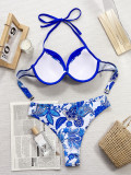 Women print sexy bikini Two Pieces Swimwear
