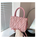 Women Summer Diamond Handbag Single Shoulder Crossbody Small Square Bag