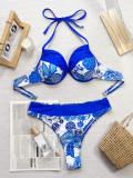 Women print sexy bikini Two Pieces Swimwear