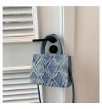 Women Summer Diamond Handbag Single Shoulder Crossbody Small Square Bag