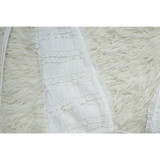 Summer Women Cow Shutter Lace Sleeveless Lace Backless Skirt Two-piece Set
