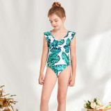 One-piece print children's swimsuit