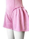 Fashionable women's clothing Turndown Collar Short sleeve slim waist Jumpsuit