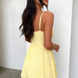 Women Strapless Solid suspender Dress pants