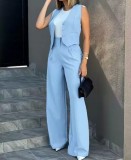 Fashion vest wide-leg pants Casual set