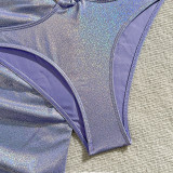 Women Hollow One-piece Swimwear Two-piece Set