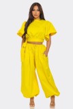 Women Lace-Up Top and Pant two-piece set