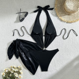 Women Hollow One-piece Swimwear Two-piece Set