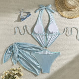 Women Hollow One-piece Swimwear Two-piece Set