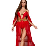 Women cos stage costume exotic Arabian goddess sexy Bodysuit Dress two-piece belt