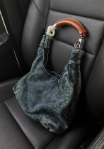 Denim Tote Bag Women's Spring Summer Casual Armpit Bag Shoulder Bag Denim Tote Bag Women's Spring Summer Casual Armpit Bag Shoulder Bag