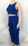 Fashion Women's Clothing Solid Color Tank Top Trousers Two-Piece Set
