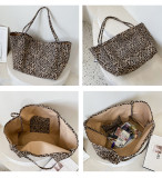 Single Shoulder Women's Bags Leopard Print Casual Shopping Bag Large Capacity Fashion Tote Bag