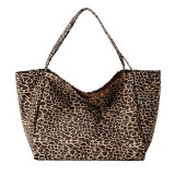 Single Shoulder Women's Bags Leopard Print Casual Shopping Bag Large Capacity Fashion Tote Bag