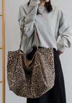 Single Shoulder Women's Bags Leopard Print Casual Shopping Bag Large Capacity Fashion Tote Bag Single Shoulder Women's Bags Leopard Print Casual Shopping Bag Large Capacity Fashion Tote Bag