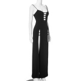 Women's Summer Sexy Strap Hollow High Slit Long Dress