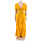 Plus size Women summer top and wide-leg pants two-piece