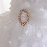Puffy Tulle Flower Girl Dress Butterfly Flower Child Wedding Mesh Party Dress