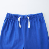 Summer Boys Cotton Cartoon Dinosaur Prints Short-Sleeved T-Shirt Shorts Two-Piece Set