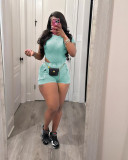 Women's Casual Solid Color  Short Sleeve Bodysuit Shorts Two Piece Set