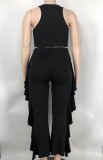 Fashion Women's Clothing Solid Color Tank Top Trousers Two-Piece Set