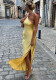 Women summer sexy Slash Shoulder Solid Backless Maxi dress