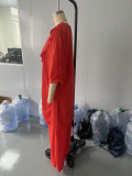 Women's Summer Solid Color Round Neck Casual Fashion Loose Irregular Two Piece Pants Set