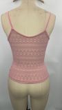 Women Suspender Lace Hollow Sexy Backless sleeveless T-shirt
