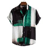 Men's Summer Floral Casual Short-sleeved shirt