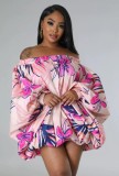Women Loose Off Shoulder Mini Dress
