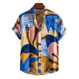 Men's Summer Floral Casual Short-sleeved shirt