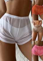 Women sexy solid swimsuit mesh drawstring beach swim shorts bikini shorts Women sexy solid swimsuit mesh drawstring beach swim shorts bikini shorts