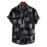Men's Summer Floral Casual Short-sleeved shirt