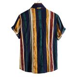 Men's Summer Floral Casual Short-sleeved shirt