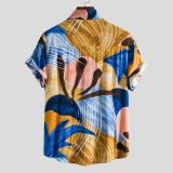 Men's Summer Floral Casual Short-sleeved shirt