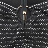 Women Beaded Suspender Short Skirt Dress