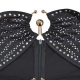Women Beaded Suspender Short Skirt Dress