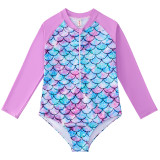 Girls' Long Sleeve One-Piece Swimsuit