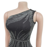 Women Sexy Beaded Dress Long