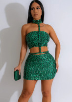 Women Strapless Top and Bodycon Skirt with Neck Women Strapless Top and Bodycon Skirt with Neck