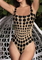 Women Sexy Polka Dot Print Strapless Backless Bodysuit Women Sexy Polka Dot Print Strapless Backless Bodysuit