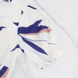Chic V Neck Short Sleeve Slim High Waist Button Long Dress